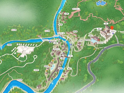东辽结合景区手绘地图智慧导览和720全景技术，可以让景区更加“动”起来，为游客提供更加身临其境的导览体验。